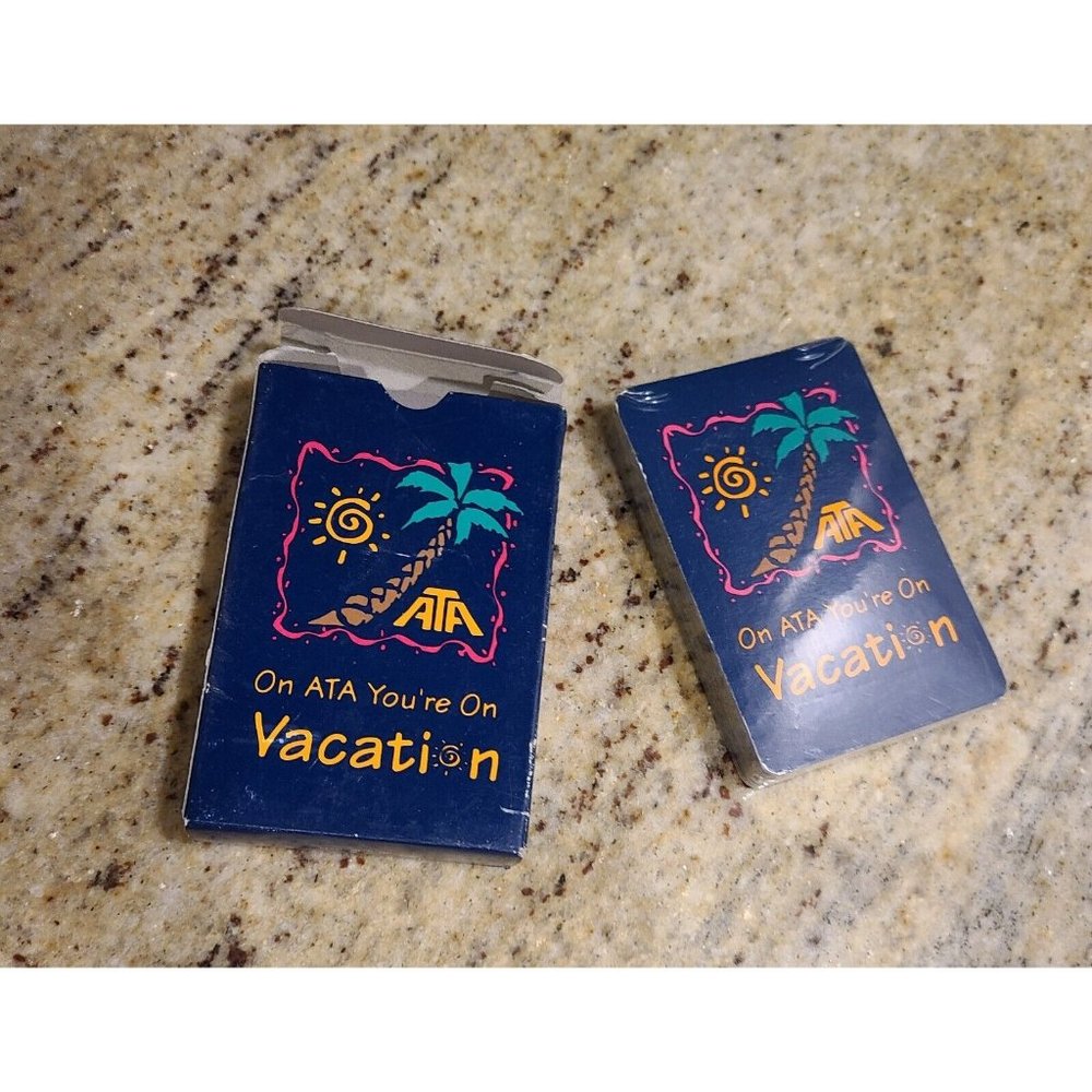 Vintage New Sealed ATA Vacation Travel Deck Of Playing Cards